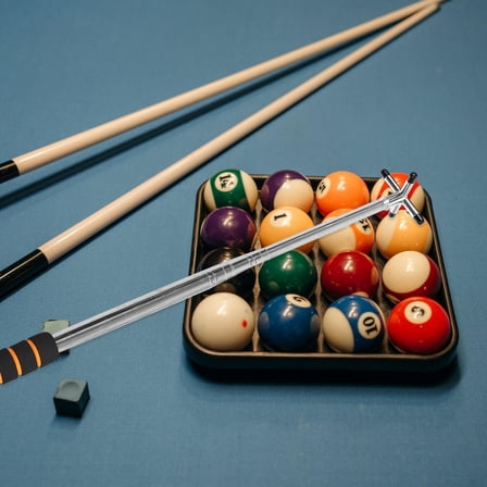 Raindrops Adjustable Length Pool Cue Stick Stainless Steel Telescoping Design for Pool Table Games