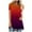 Orange B, variant on Saving Clearance! VOAVEKE Women's Plus Size Short-Sleeved Top,Women's Summer Casual Blouse,Women's Fashion Summer Round Neck Leisure Short Sleeve Solid Tops