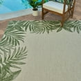 thumbnail image 4 of Gertmenian Paseo Tropic Palm Green Casual Palm Boarder Indoor/Outdoor Area Rug, 5x7 - 5'3" x 7', 4 of 5