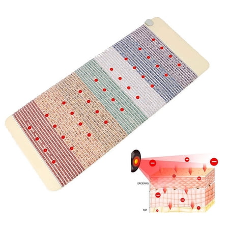 Premium Crystal mat Infrared Heated Massage Therapy Crystal Mat with Warming Function for the Whole Body Shoulder Back Waist Leg Relaxation Photon Foldable Pad (80x190cm) Heated Massage Carpet