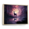 thumbnail image 2 of Designart "Deer Mist II" Animals Floater Framed Wall Decor, 2 of 7