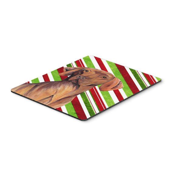 "Vizsla Candy Cane Holiday Christmas Mouse Pad Hot Pad or Trivet"