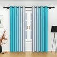 thumbnail image 3 of LFEEY Turquoise Teal Curtains, Blackout Light Room Darkening Curtains, Ombre Gray, 42" W x 84" L, 2 Panels, 3 of 7