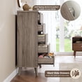 thumbnail image 6 of M optimized Fluted Dresser for Bedroom with 5 Deep Drawers, 47.2" Tall Chest of Drawers, Curved Profile Design, Modern Wooden Dresser, for Living Room, Kids Room, Hallway, 6 of 8