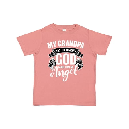 

Inktastic My Grandpa Was So Amazing God Made Him an Angel Gift Toddler Boy or Toddler Girl T-Shirt
