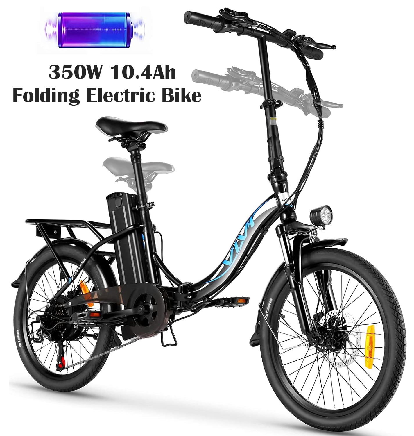 Buy VIVI 20 Folding Electric Bike, 350W 10.4Ah Electric City Bike