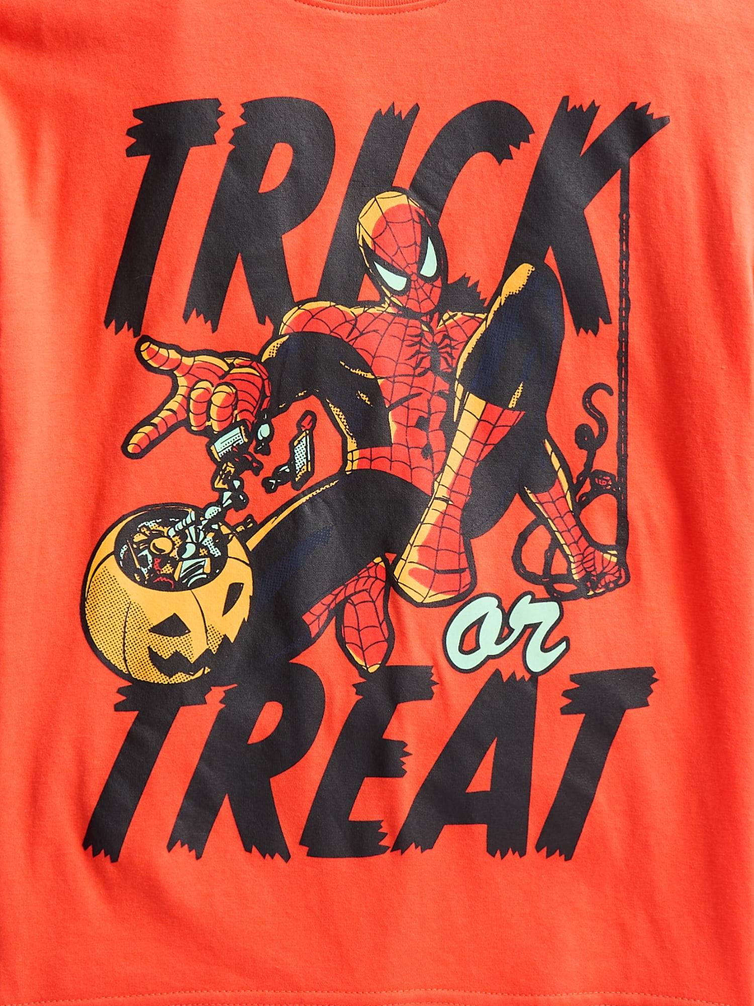 Spider-Man Little Boys and Big Boys Halloween Graphic Tee, Sizes 4-18
