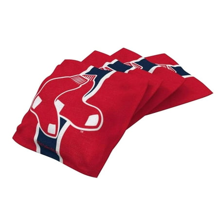 Boston Red Sox Coin Set - Boston Red Sox 4-Pack Striped Alternate Cornhole Bean Bags Set - No Size