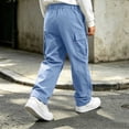 thumbnail image 6 of Edvintorg Boys Cargo Pants Outdoor Elastic Waisted Loose Casual Workout Hiking Pant with Pocket Boys Fashion Size 5-15, 6 of 7