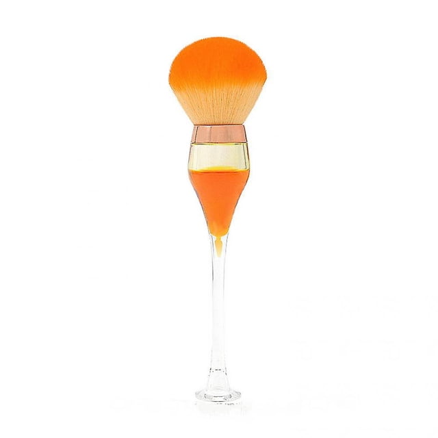 1 brocha de maquillaje en polvo suelto High-footed Red Wine Glass, color guisante