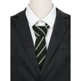 thumbnail image 4 of CORBATAS DE RAYAS PARA HOMBRES DÍA DEL PADRE INSPIRADOR CORBATA DE ALGODÓN MEZCLADO AUTOATADA DELGADA PARA BODA NEGRO TALLA ÚNICA, 4 of 4
