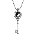 thumbnail image 1 of Eight Diagrams Taiji Yin-yang China Pattern Pendant Vintage Necklace Silver Key Jewelry, 1 of 3