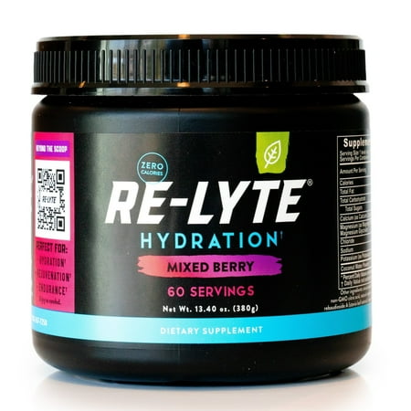Redmond Re-Lyte® Hydration Drink Mix (Mixed Berry) 13.40 oz Jar