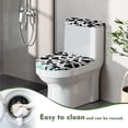 thumbnail image 4 of HELLHERO Toilet Seat Cover Soft & Non-Slip Toilet Top Cover Stays in Place 2 Pack Cow Stripe Pattern, 4 of 8