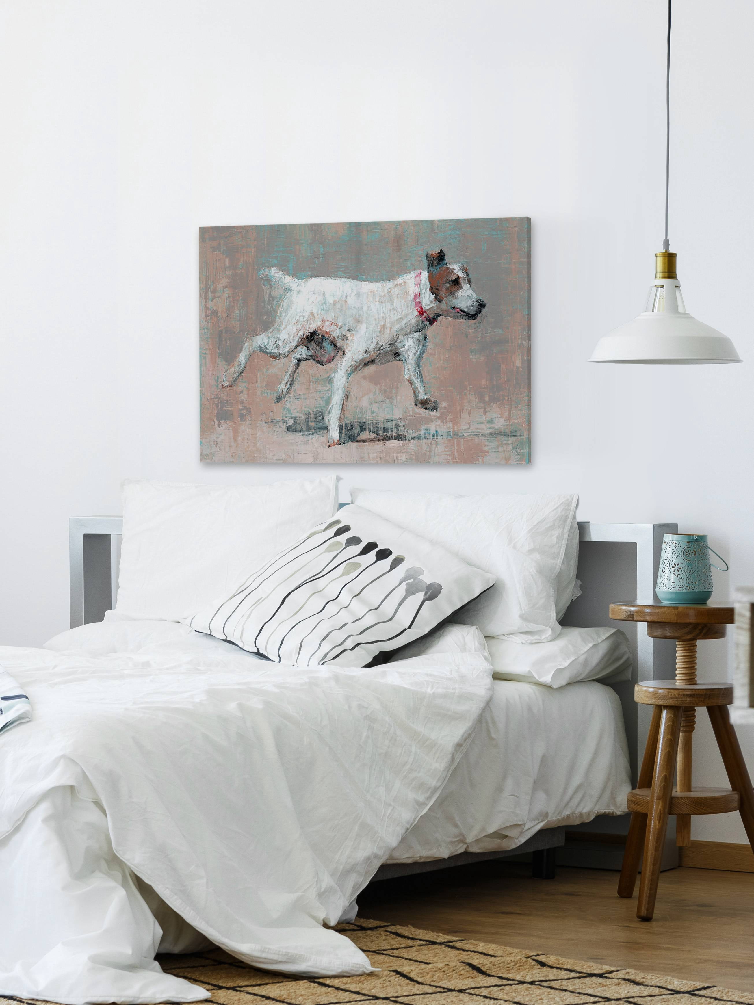 Marmont Hill Hyperactive Doggy Canvas Wall Art