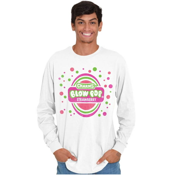 Strawberry Bubblegum Blow Pop Long Sleeve TShirt Men Women Brisco Brands M