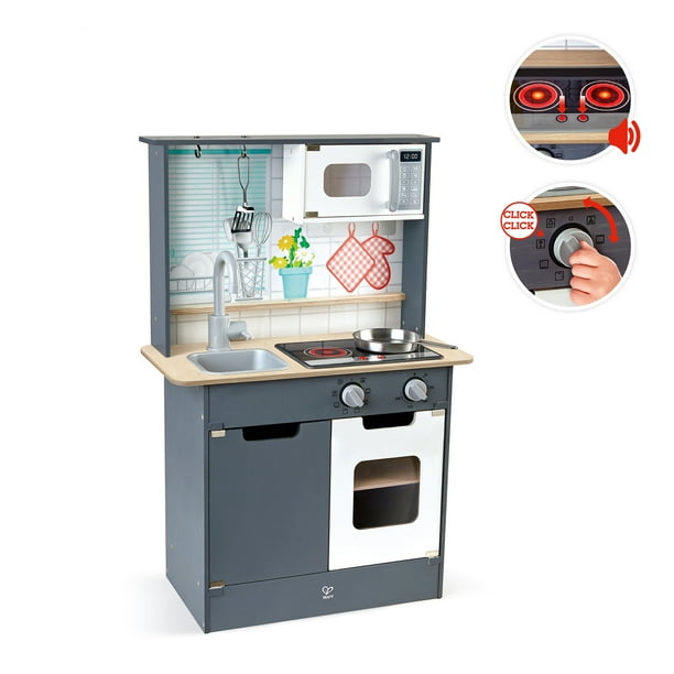 Hape Interactive Children's Home Kitchen Cooking Wooden Pretend Play