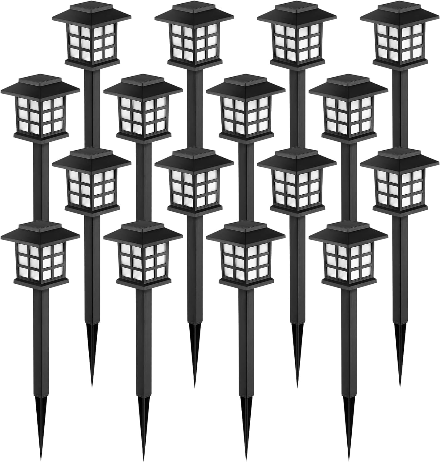 Solar Lights for Outside,16 Pack Flickering Flame LED Solar Outdoor Lights, Waterproof Solar Garden Lights Maintain 10 Hours of Lighting for Christmas, Garden, Landscape, Path, Yard, Patio