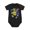 Black, variant on Memphis Geometric Color Block Pattern Baby Bodysuit, 100% Cotton Short Sleeve Snap Romper, 0-12 Months