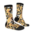 thumbnail image 2 of Goofa Mushrooms Honeycomb Printed Men's Crew Socks, Soft Durable Breathable Moisture-Wicking with Odor Control Cotton socks, 2 of 9