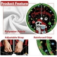 thumbnail image 2 of Merry Christmas Nightmare BEFore Xmas Tree Skirt 72 Inches Lace-up Jack and Sally Artificial Black Green Tree Skirt, Funny Holiday Party Indoor Decoration Home Decor, 2 of 7