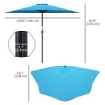 thumbnail image 3 of Outsunny 9ft Half Round Outdoor Window Sun Shade w/ 5 Ribs, Light Blue, 3 of 10