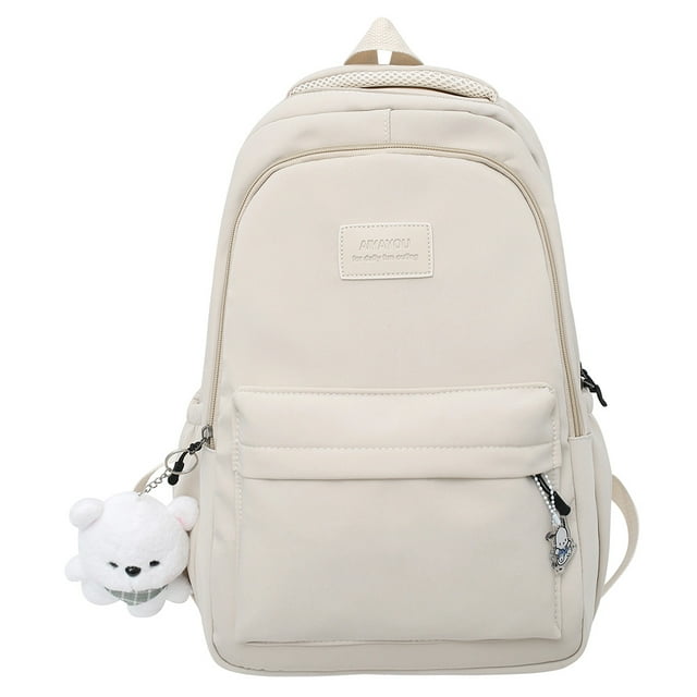 Btafrte Mochilas Casuales Mochila Mujer Gran Capacidad para Al Aire Libre (Blanco)