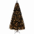 thumbnail image 2 of CZBZ 6FT Pre-lit Artificial Christmas Tree, Hinged Xmas Pine Tree with 900 Branch Tips, 250 Lights and Remote Control for Holiday Party Office Home, Black, 2 of 8