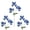 Deep Blue, variant on 3Pieces Bright Grape Irises Silk Flower Faux Floral Stems Flexible Blossomy Arrangement For Table Decors