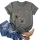 thumbnail image 5 of Pntutb Mujeres Casual Carta Impresión Mangas Cortas O-Cuello Camiseta Suelta Blusa tops Pntutb Pntutb-3457, 5 of 6