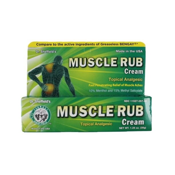 Dr. Sheffield's Topical Pain Relief Muscle Rub Cream 1.25 oz EACH