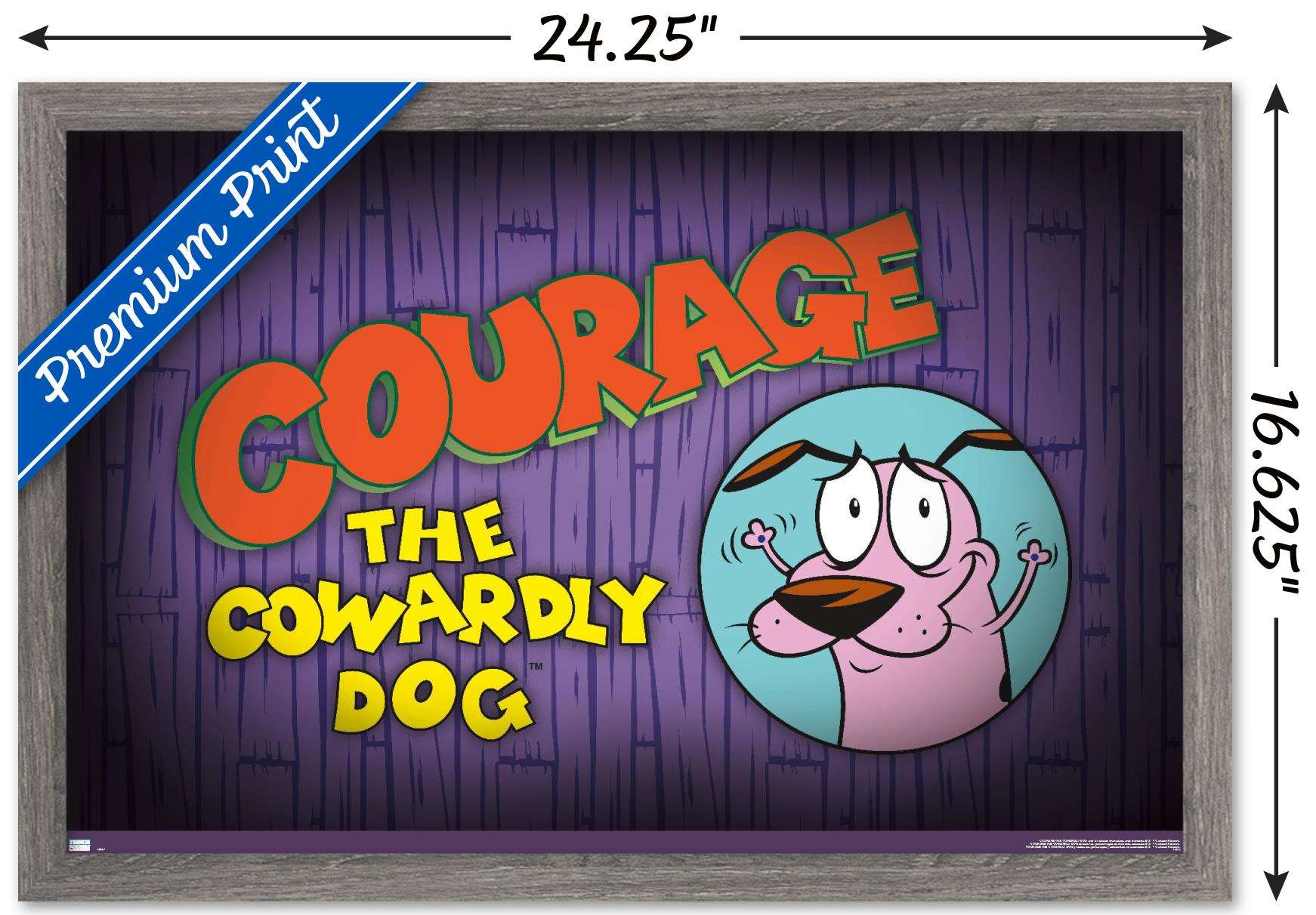 Courage the Cowardly Dog - Title Wall Poster, 14.725" x 22.375", Framed