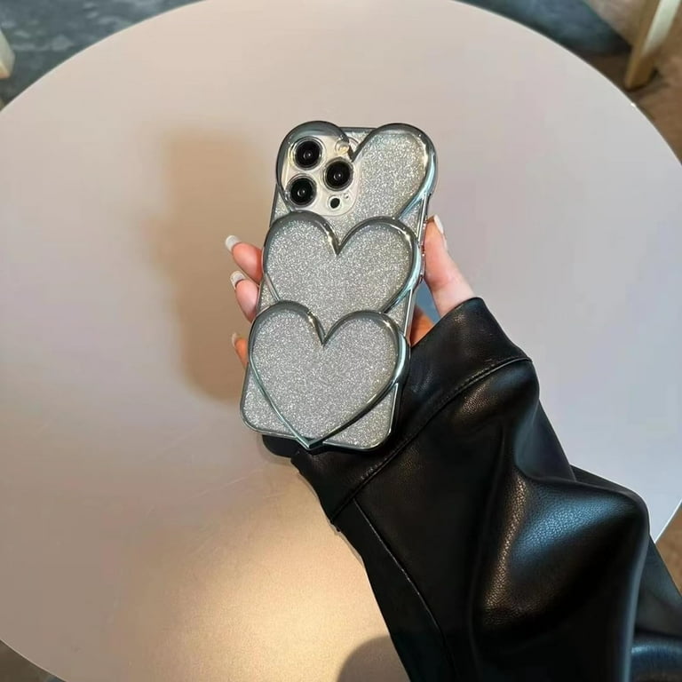Chrome Case for Women/Girls, Silver Plated Stacked Hearts Bling Glitter Sparkle Phone Case Compatible with iPhone 15 Pro Max, Silver - Walmart.com Chrome Case for Women/Girls, Silver Plated Stacked Hearts Bling Glitter Sparkle Phone Case Compatible with iPhone 15 Pro Max, Silver - Walmart.com