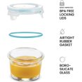 thumbnail image 3 of Superior Glass Baby Food Storage Containers - Set of 6 - Containers with Airtight BPA-Free Locking Lids -  Microwave & Dishwasher Safe (Teal Blue), 3 of 8