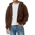 thumbnail image 5 of LTTVQM Mens Zip Up Hoodie Lightweight - Oversized Hoodies for Men Long Sleeve Hooded Sweatshirts Trendy Vintage Streetwear 2025 Coffee M, 5 of 5