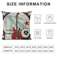 thumbnail image 5 of GOSMITH Throw Pillow Covers Electric Guitar Music Microphone Decorative Pillow Cases Modern Home Decor Square Pillowcases White, 5 of 5