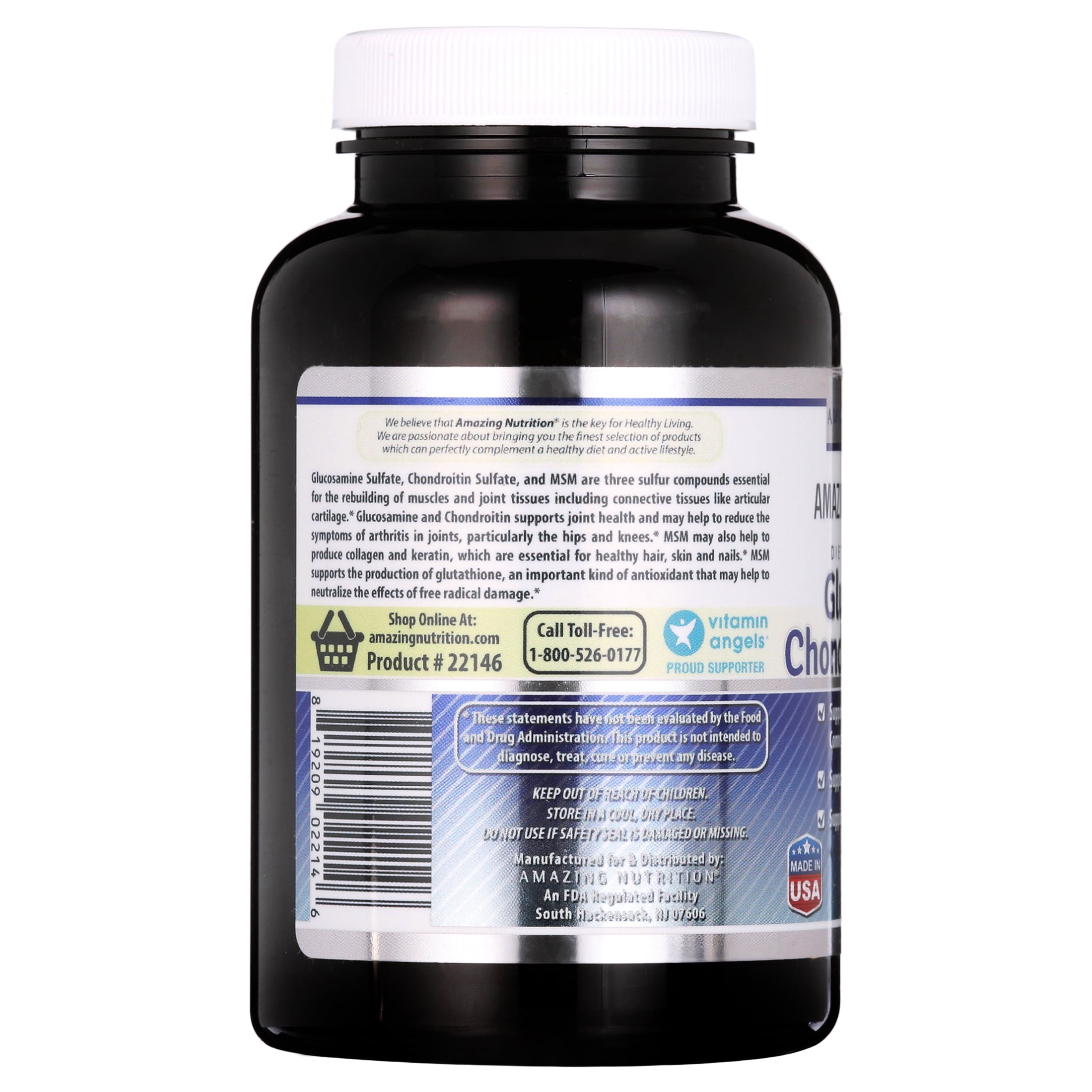 Amazing Formulas Glucosamine + Chondroitin + MSM 120 Capsules