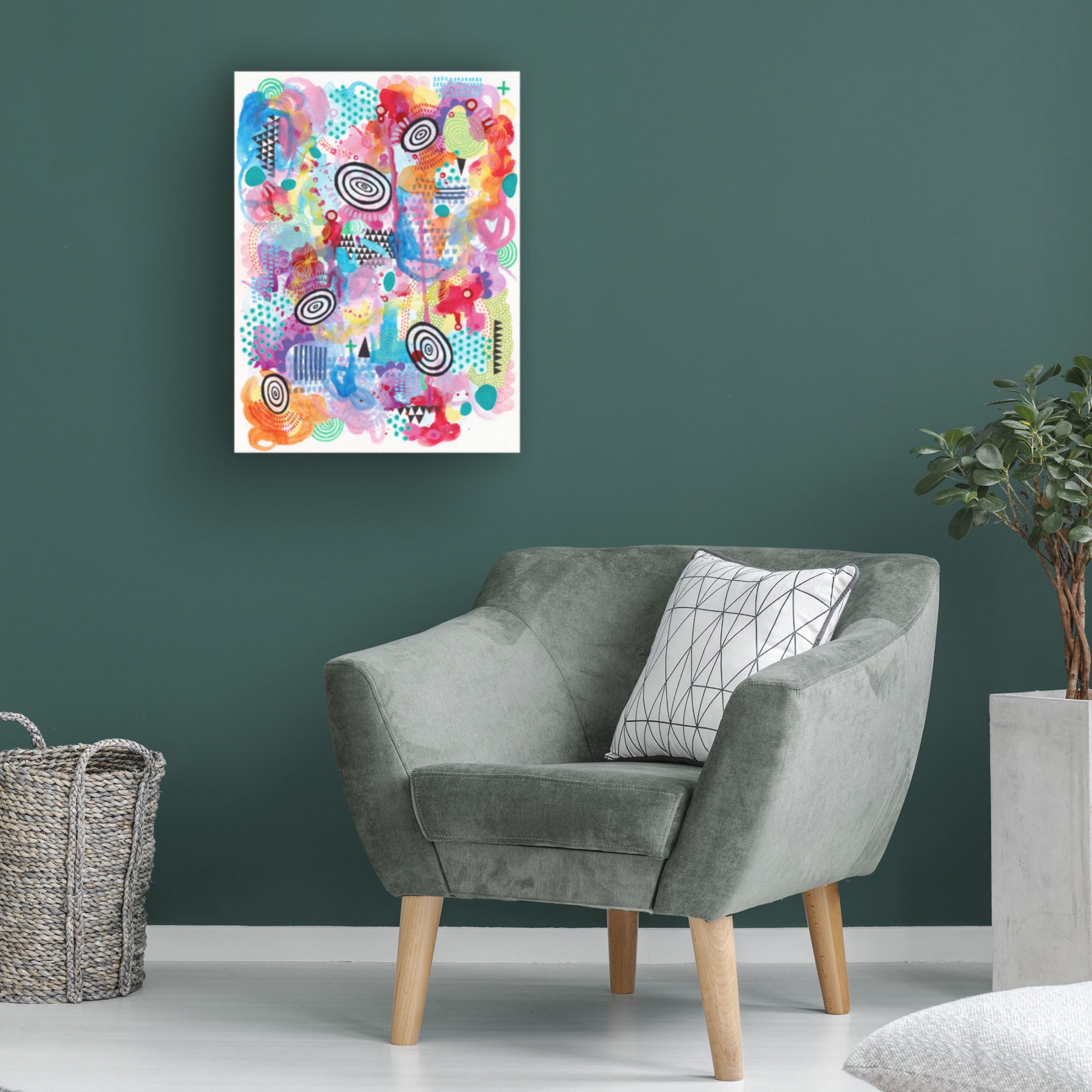 Canvas Wall Art - Van Dam Art 'Retro Spinner' Wall Art for Living Room, Bedroom, or Office Décor by Trademark Fine Art - 18 x 24 Inches