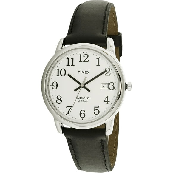 Timex Men's Easy Reader T2H281 Grey Calf Skin Quartz Fashion Watch