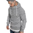 thumbnail image 2 of Sudadera con capucha de Color sólido con parches bordados a la moda con cuello levantado para primavera y otoño para hombre, 2 of 5