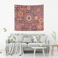 thumbnail image 6 of Pink Mandala Native Tapestry Wall Hanging Tapestries Happy Colorful Hippie Psychedelic Art Polyester Carpet Wall Decorative for Living Room Bedroom 90x60inch Gift Decor, 6 of 7