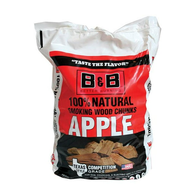 B&B Charcoal Apple Wood Smoking Chunks, 549 cu. in.