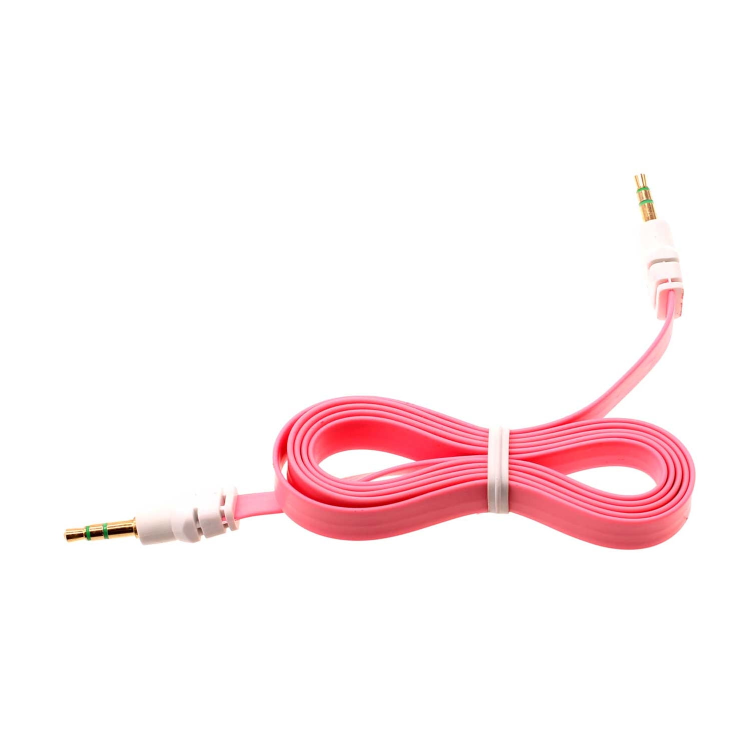 3.5mm Aux Cable Adapter Car Stereo Aux-in Audio Cord Speaker Jack Wire Pink  N7M for Boost Mobile Celero5G - Casio G-zOne Commando 4G LTE - CAT S40 S61  S41 S42 S22 Flip -
