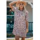 thumbnail image 4 of ABPHQTO Minivestido evasé con estampado floral y manga farol para mujer, 4 of 5