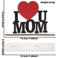 thumbnail image 3 of I Love You Mom Wooden Heart Sign Table Decor Farmhouse Valentines Day Gifts for Mother Kitchen Mantel Shelf Freestanding Display,Wooden Table Decor Sign (Beige,), 3 of 3