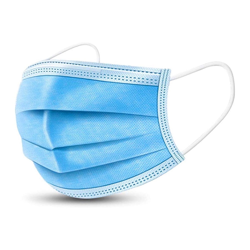 HoMedics 50 Pack Disposable Face Masks, 3ply Elastic Ear Loop Filter
