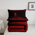 thumbnail image 5 of meiyoeat red Black Light Ombre Twin Comforter Sets,Personalized Monogram K Bedding Set,Black Reversible,2-Piece,1 Comforter and 1 Pillowcase, 5 of 7