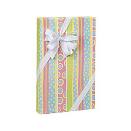 Snuggle Stripe Baby Shower Birthday / Special Occasion Gift Wrap Wrapping Paper-16ft