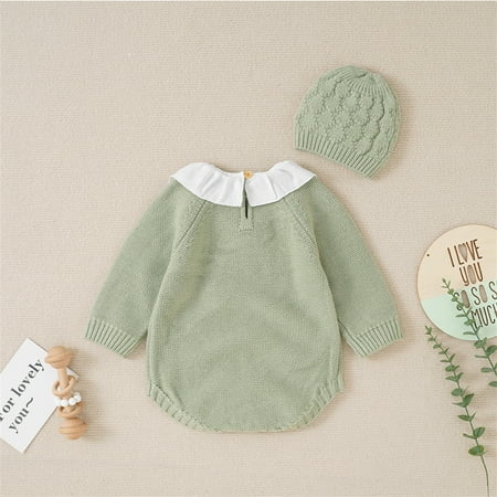 

kpoplk Baby Sweaters Newborn Infant Baby Girls Autumn Print Cotton Crewneck Long Sleeve Knit Sweater Boys Christmas Sweater(Green)