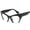 Black Transparent, variant on Stylish Cat Eye Trim Sunglasses With Durable Polycarbonate Frame For Everyday Wear